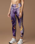 Abstract purple gilt water ripples with butterfly leggings