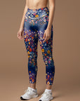 Flower psychedelic colorful wildflowers leggings