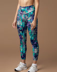 Abstract colorful round bubbles leggings