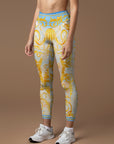 European palace golden pattern mural leggings