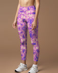 Abstract purple graffiti sequin leggings