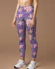 Flower pink lily watercolor leggings