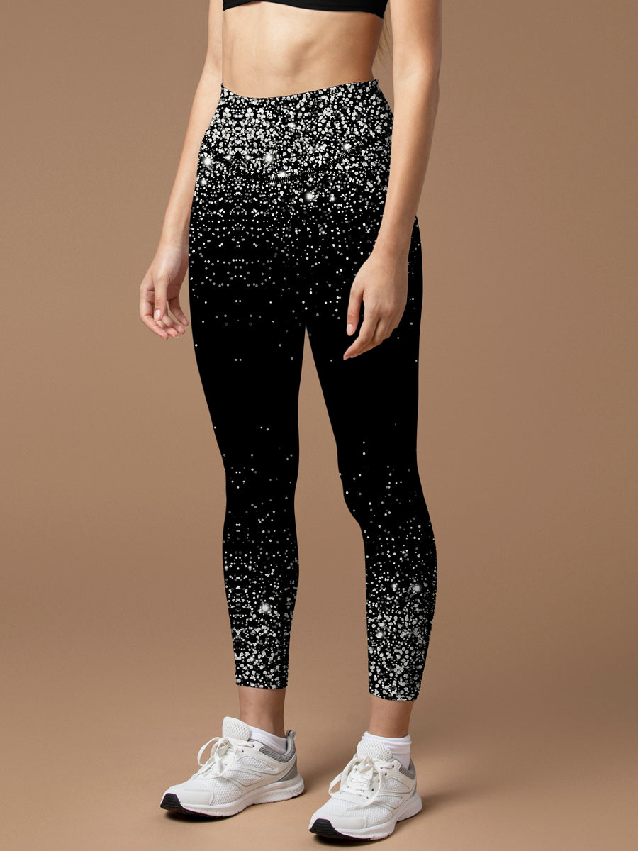 Black light glitter leggings