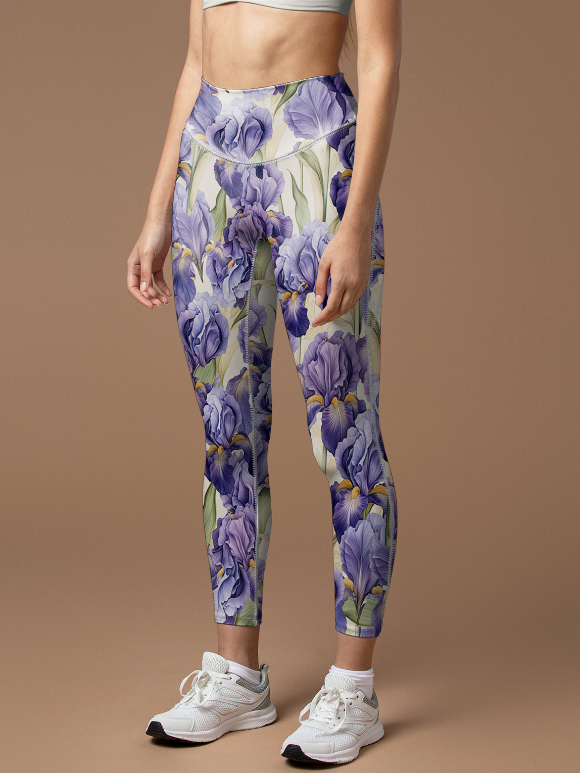 Flower purple Iris serenade leggings