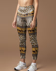 African animal leopard and zera print leggings