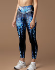 Flower watercolor moon violet leggings