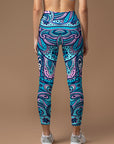 Mandala blue cute boho geometric leggings