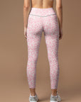 Animal pink leopard print high waisted leggings