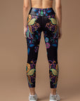 Psychedelic mexican floral leggings