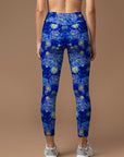 Oil paint starry sky print leggings