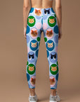 Animal colorful cat avatar leggings