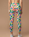 Flower hibiscus sunflower watercolor leggings