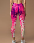 Flower watercolor psychedelic violet leggings