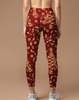 Christmas gear lights christmas tree red legging