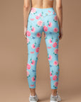 Flower beautiful blooming peonies leggings