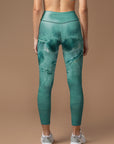 Flower natural cyan lotus leaves lotus pond leggings