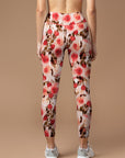 Flower rose hawthorn red retro leggings