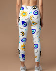 Evil eye print design leggings