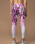 Flower watercolor purple wisteria leggings