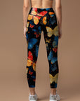 Exotic butterfly colorful elegance leggings