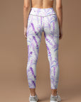 Elegant purple flower lavender leggings