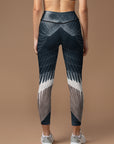 Animal water-grinded color feather leggings