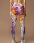 Colorful gradient marble gilt water ripple leggings