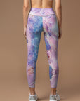 Abstract purple marble texture leggings