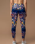 Flower psychedelic colorful wildflowers leggings