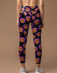 Haloween cool multicolored pumpkins leggings