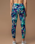 Abstract colorful round bubbles leggings