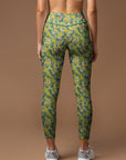 Flower vague watercolor daffodil leggings