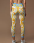 European palace golden pattern mural leggings