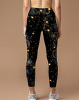 Starlight universe celestial bodies black legging