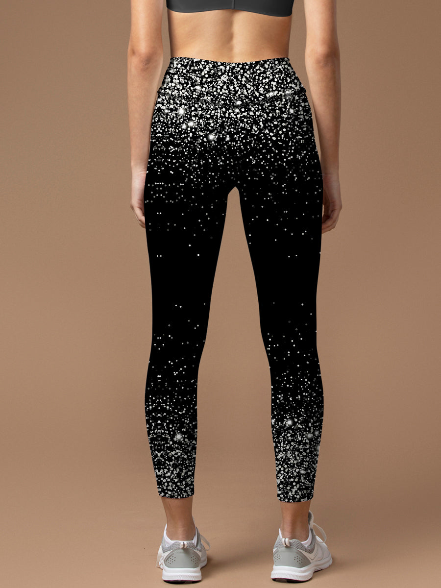 Black light glitter leggings