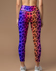 Animal leopard contrast gradient print leggings