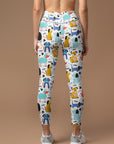 Animal cartoon dog sheep print leggings