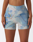 Gilt blue marble water ripple shorts